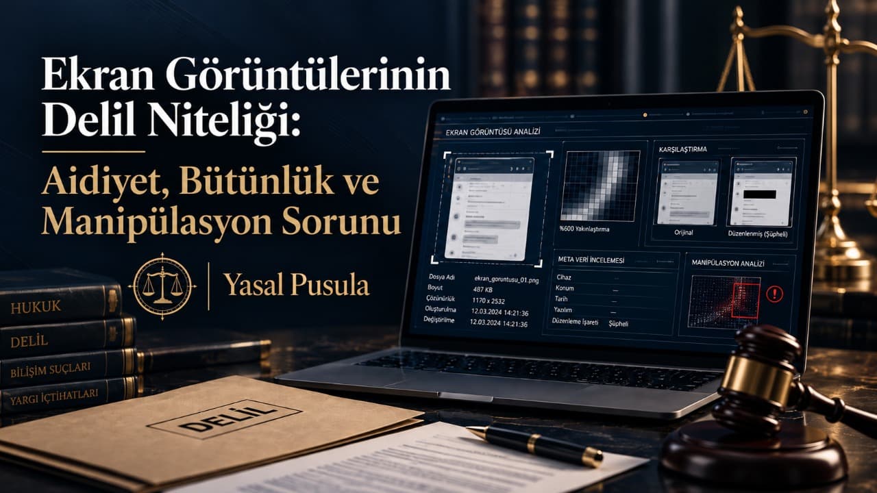Ekran Görüntülerinin Delil Niteliği: Aidiyet, Bütünlük ve Manipülasyon Sorunu